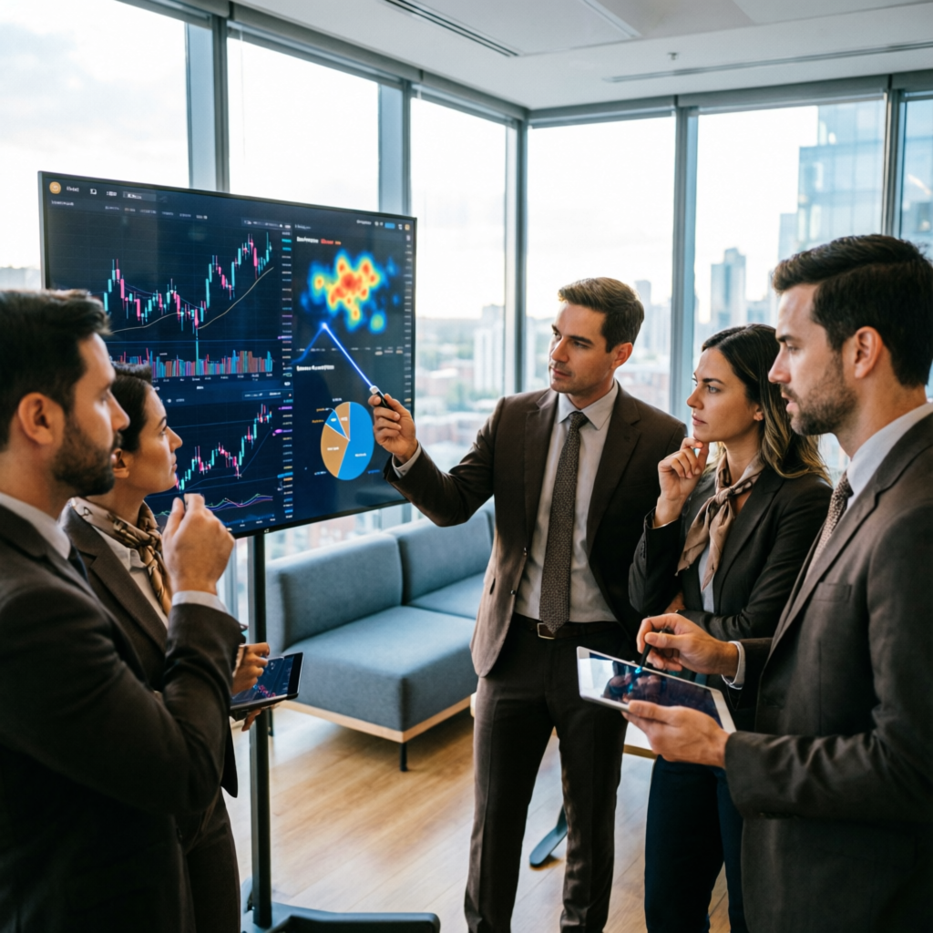 PFM Capitals professional trading team analyzing strategies — prop firm services expertise