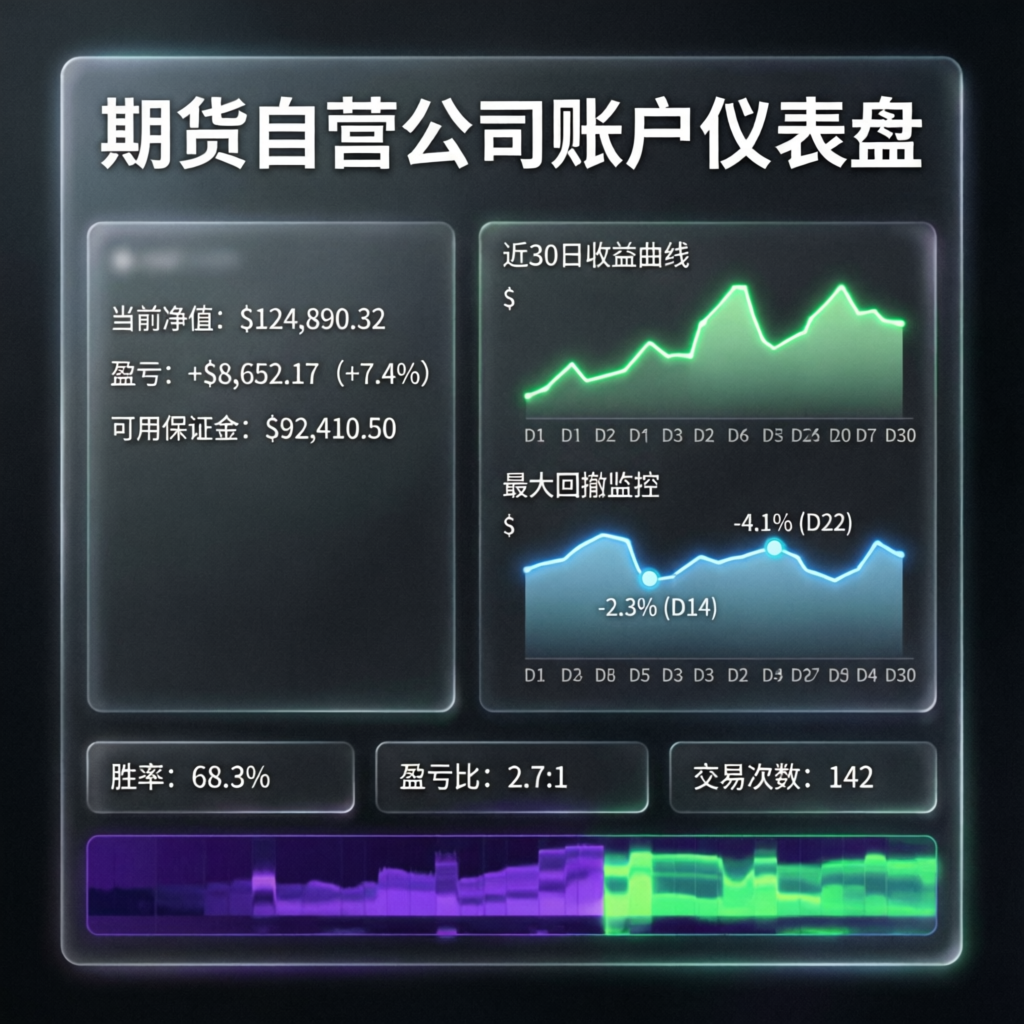 Apex Trader Funding Dashboard with profit metrics and drawdown monitoring