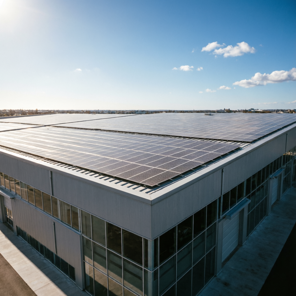Commercial solar installation