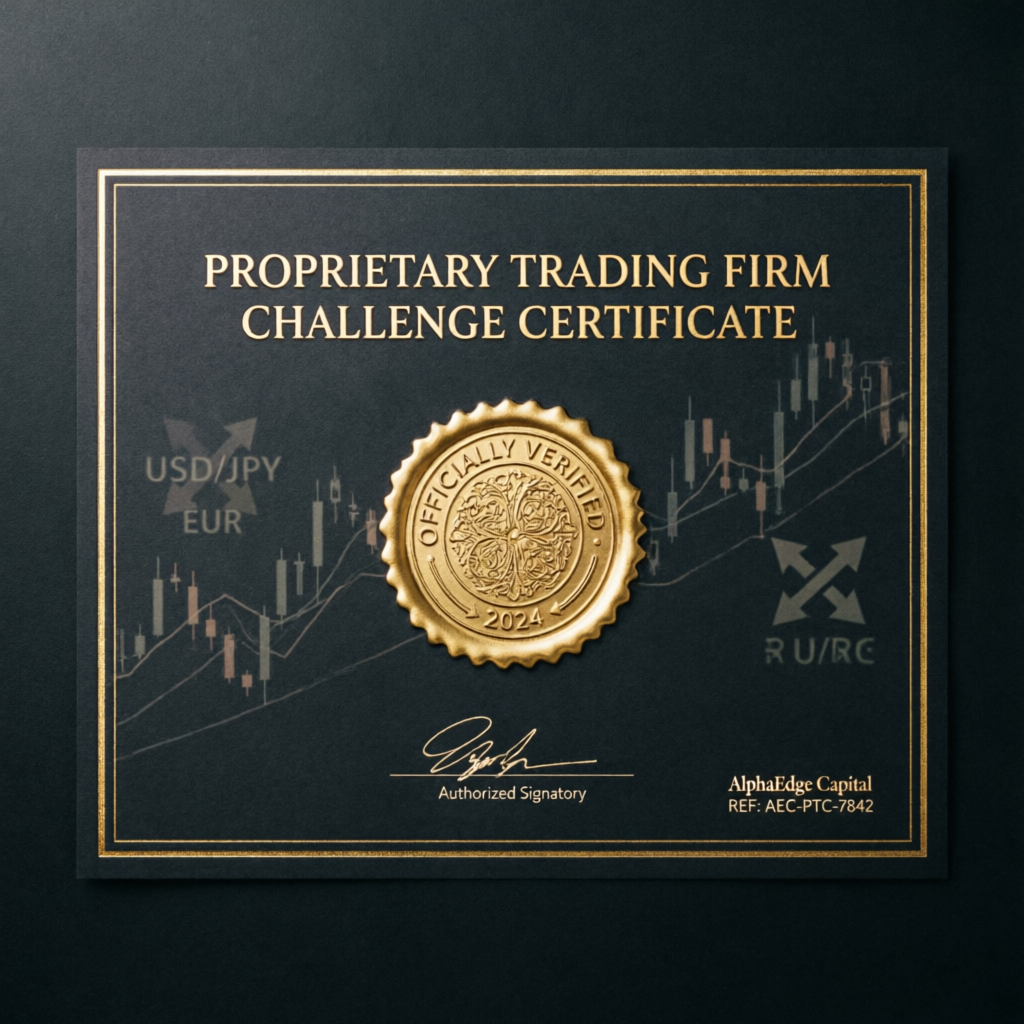 Proprietary trading firm challenge certificate officially verified