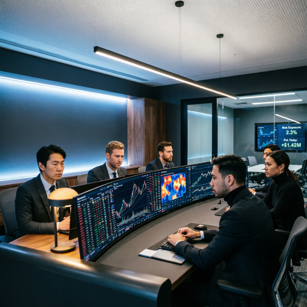 Professional Trading Floor - Institutional Environment
