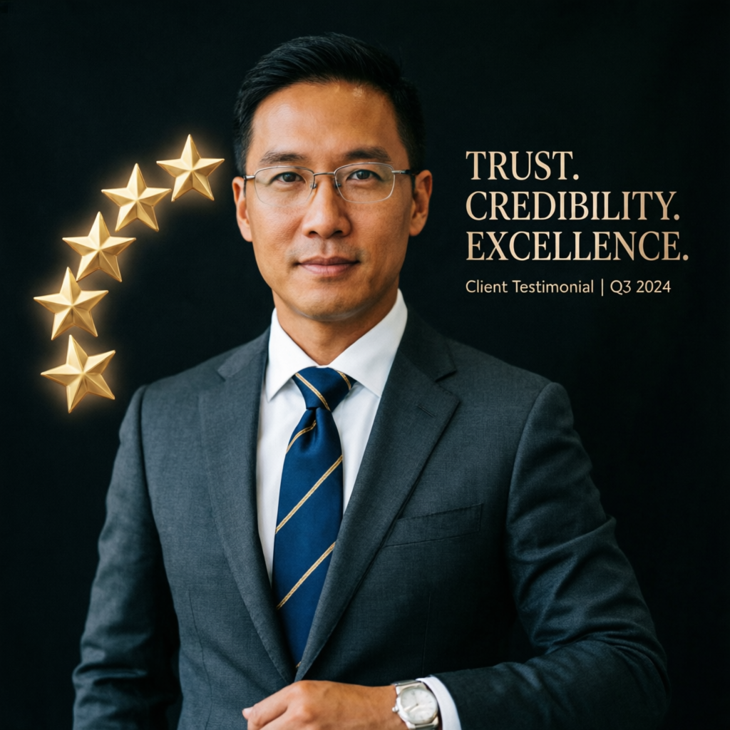 5-Star Client Testimonial with Trust and Credibility