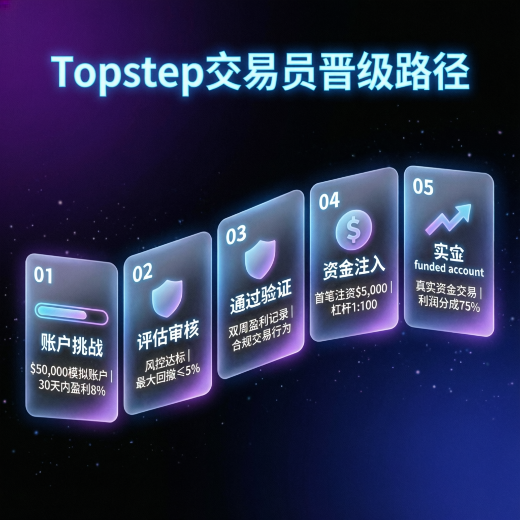 Topstep trader progression path from challenge to funded account