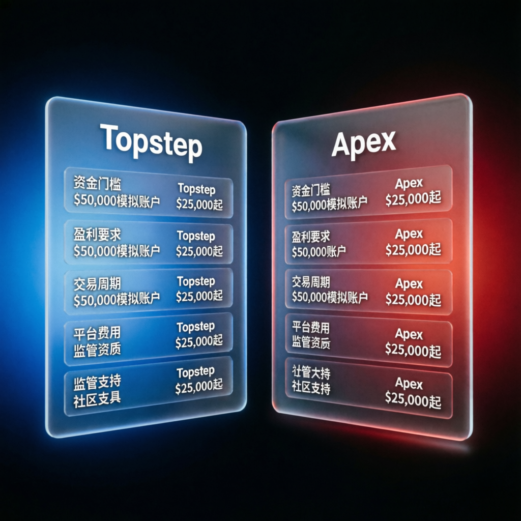 Topstep vs Apex comparison visualization