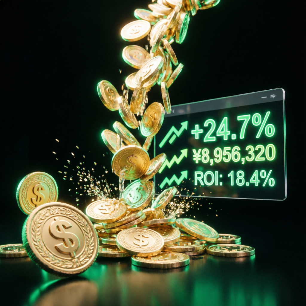 Profitable trading results with gold coins and positive returns
