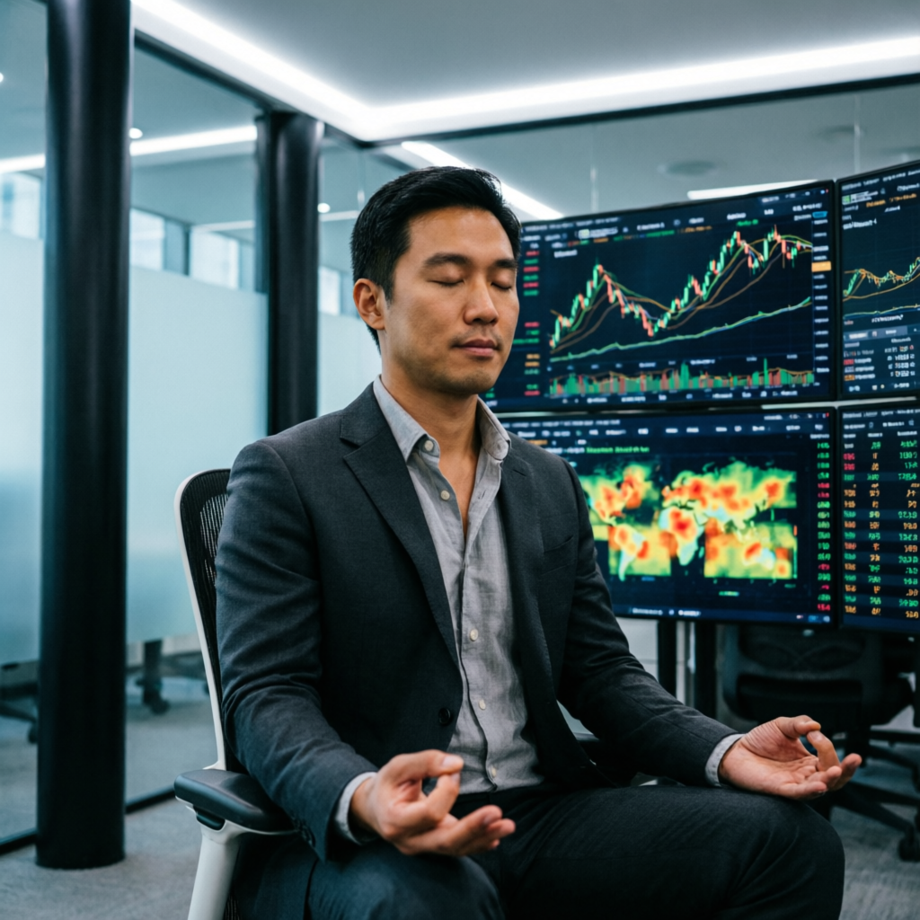 Trader Meditating