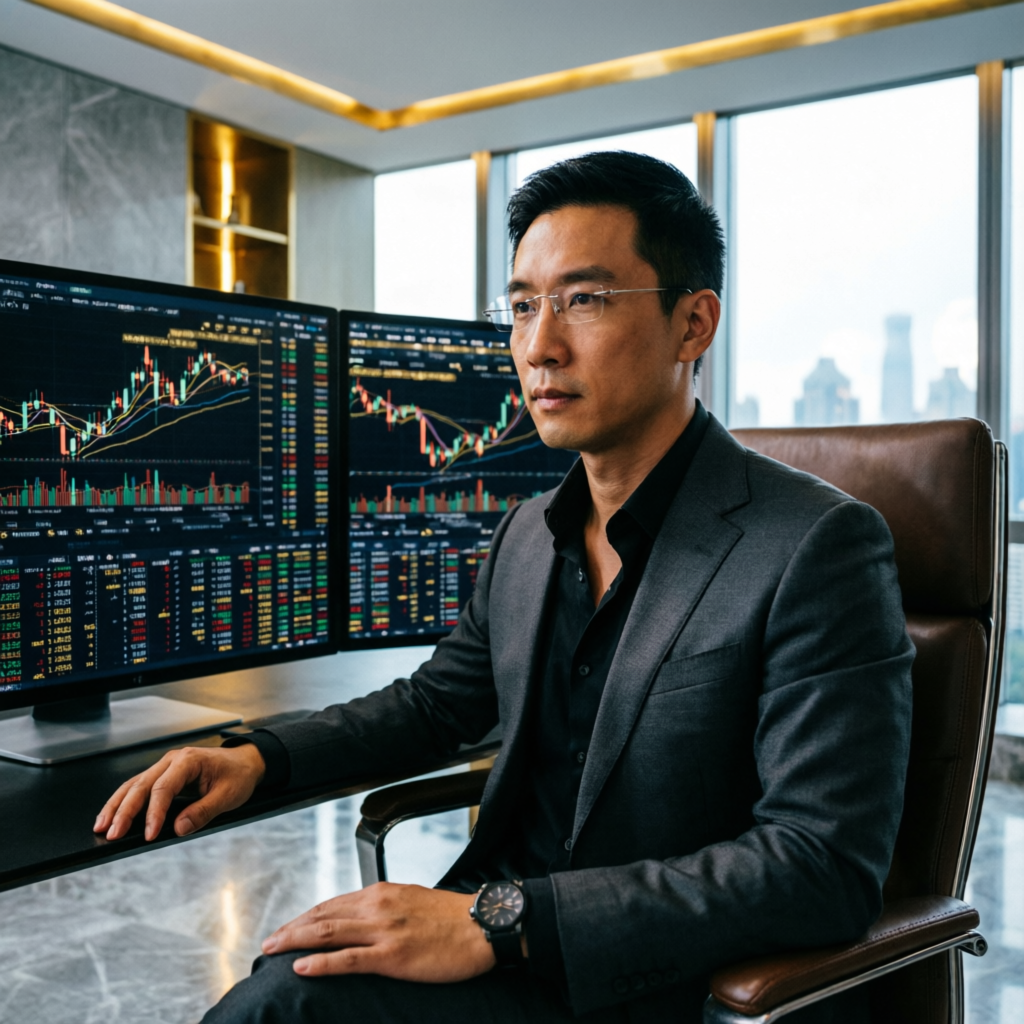 Professional forex trader analyzing Apex Trader Funding charts