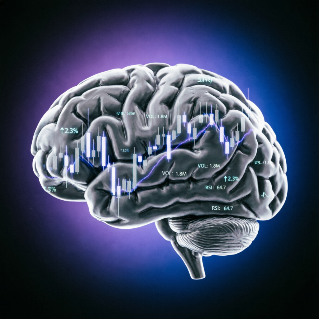 Trading psychology brain visualization for Topstep Trading Combine success