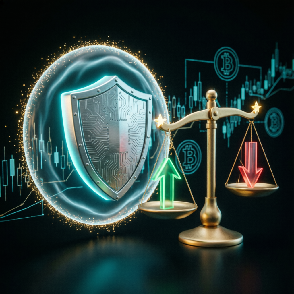 Risk management shield protecting Topstep Trading Combine account from drawdown
