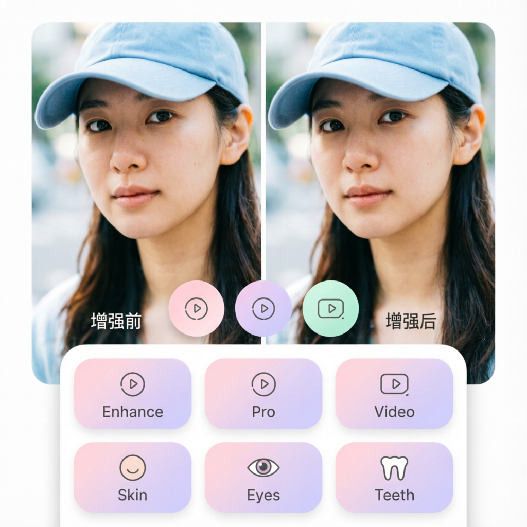 Photo enhance before and after