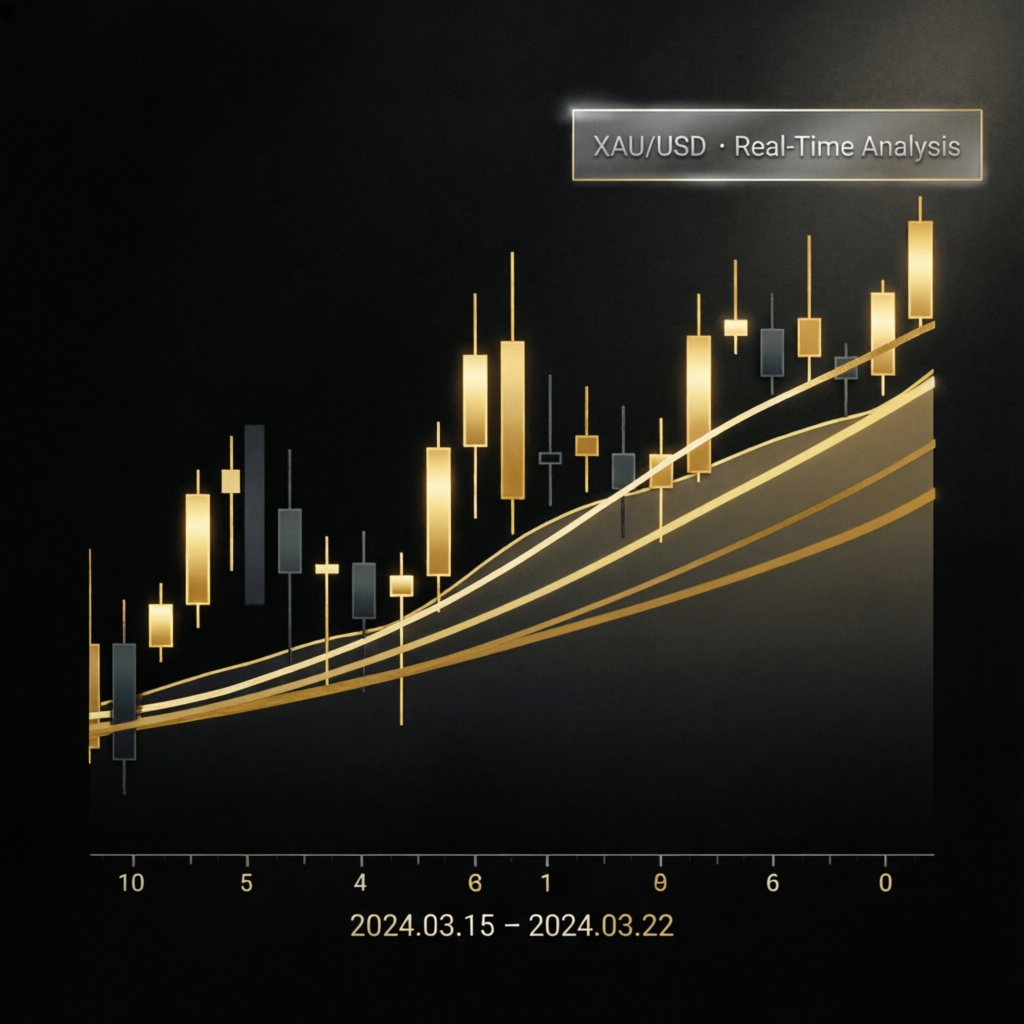XAU/USD gold trading chart showing profitable trading patterns