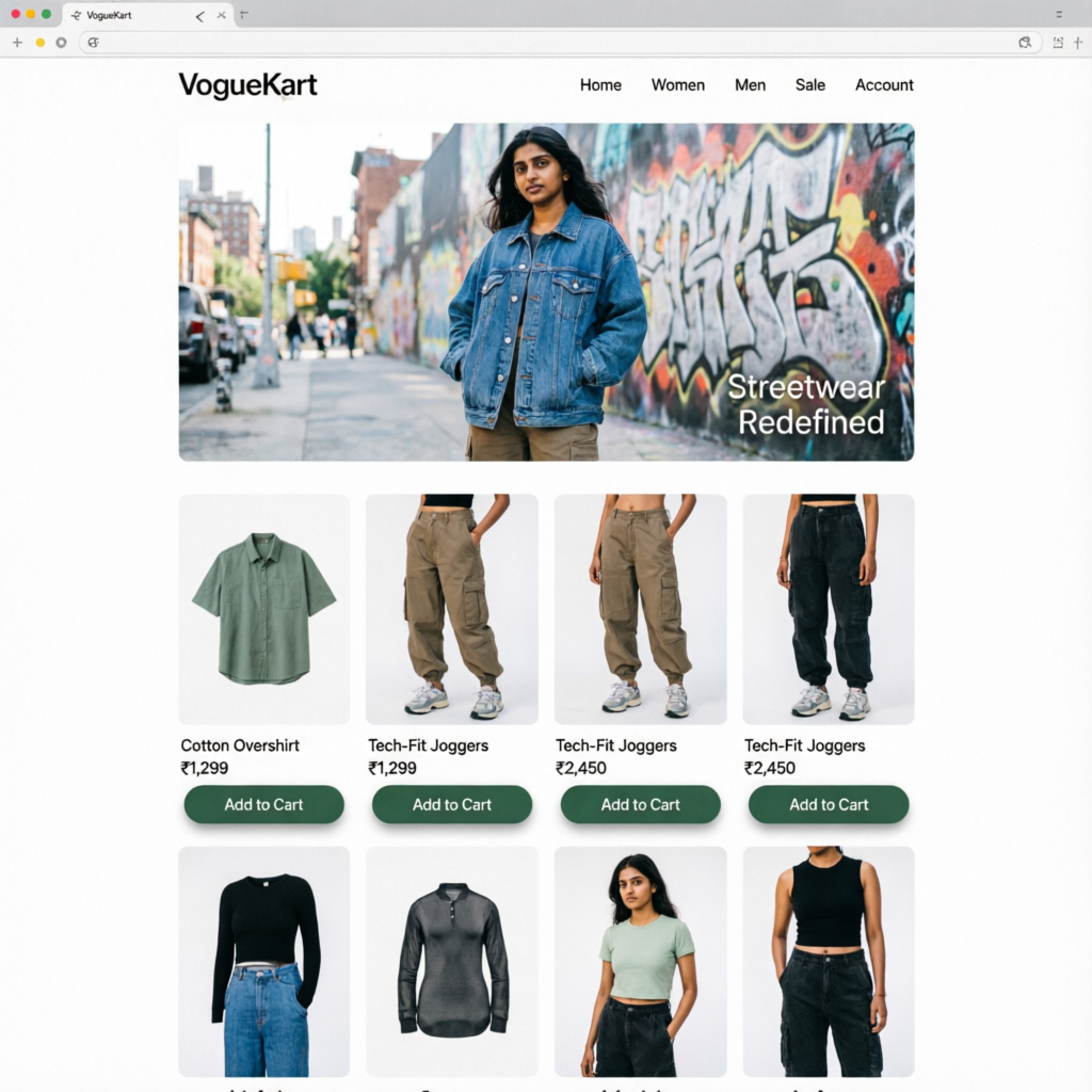 VogueKart e-commerce website