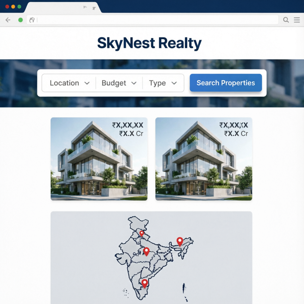 SkyNest Realty website