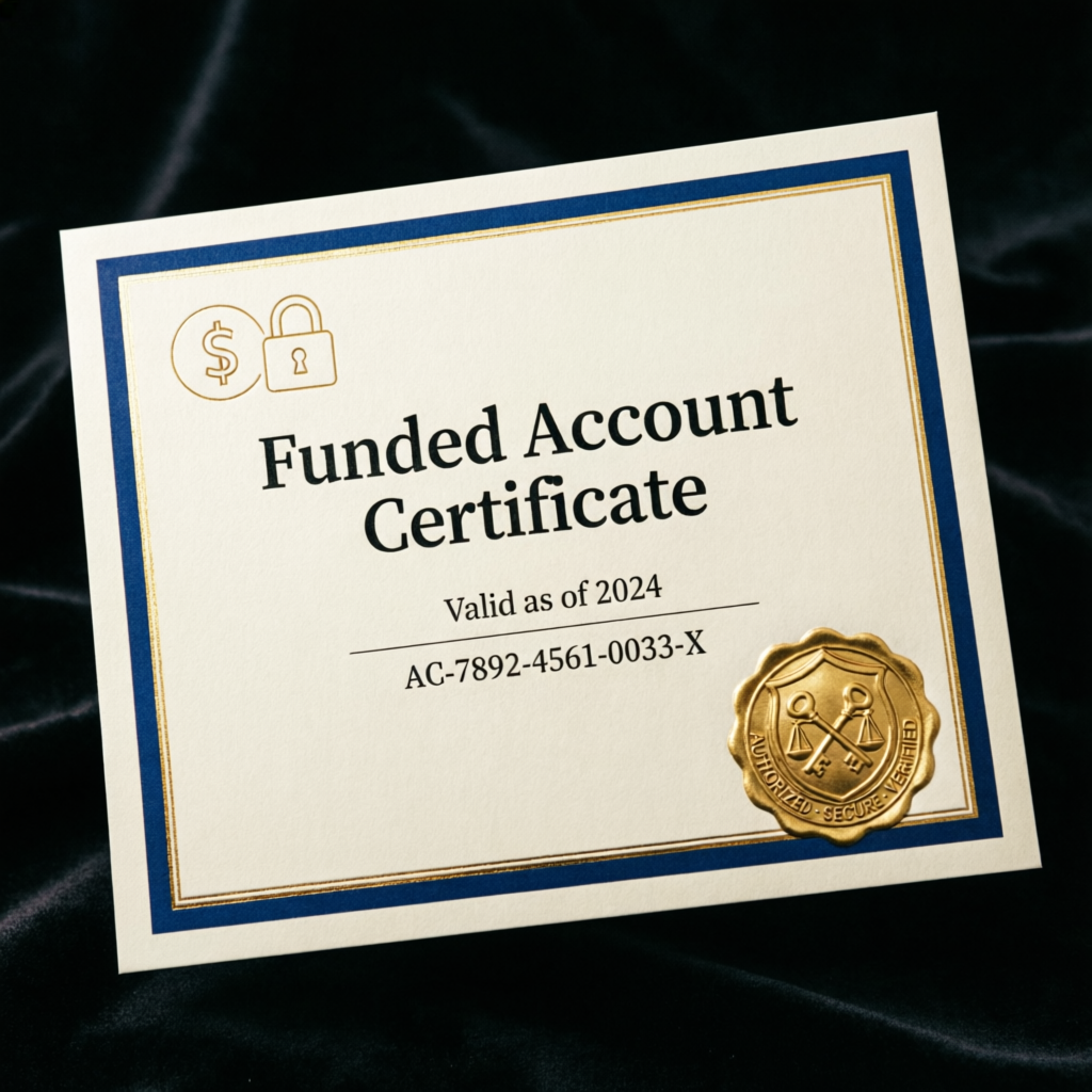 Funded Account Certificate