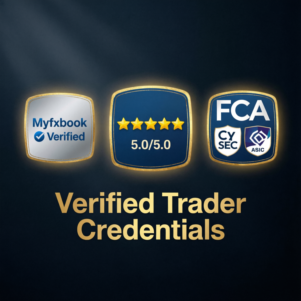 Verified trader credentials and trust badges