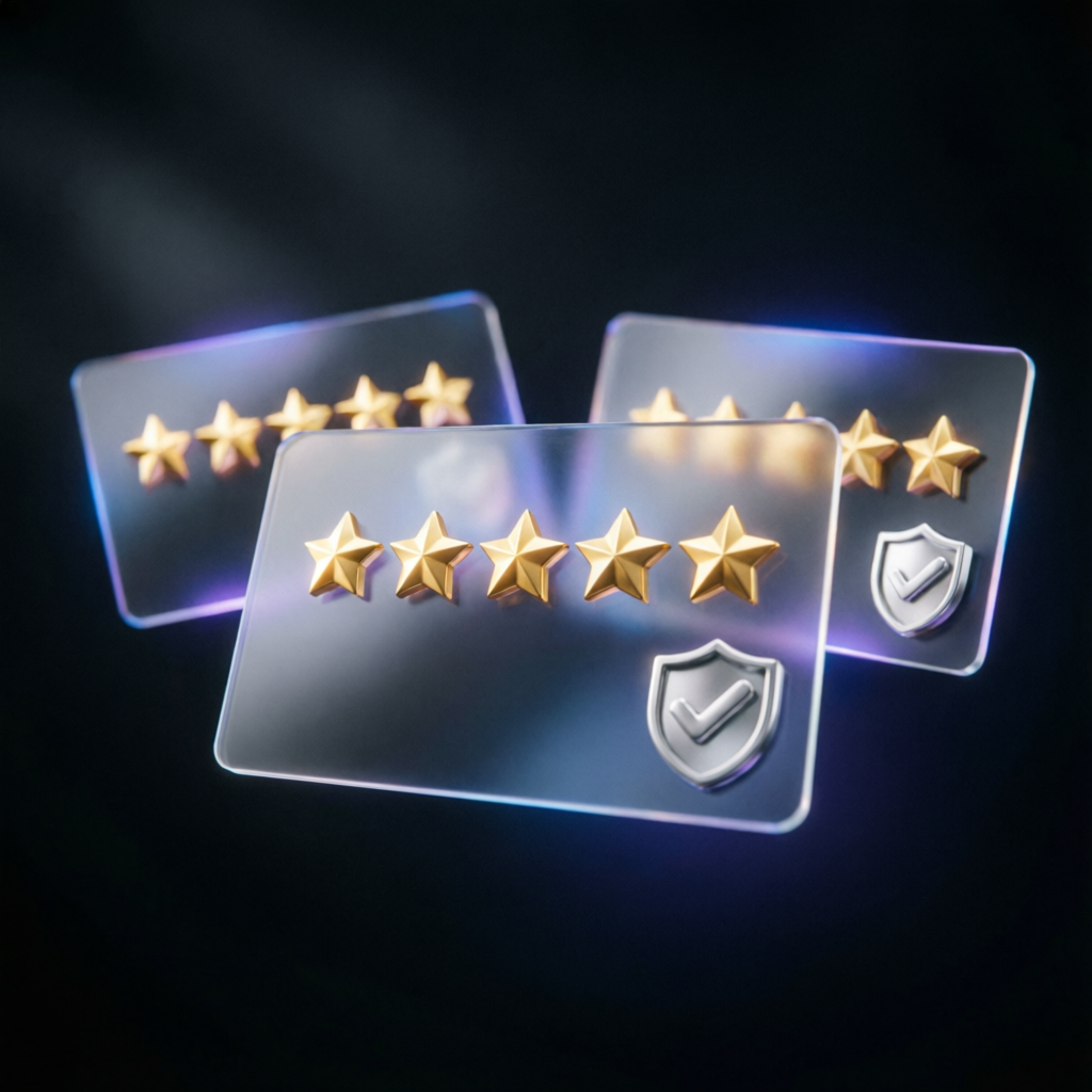 Trust and reviews with five star ratings
