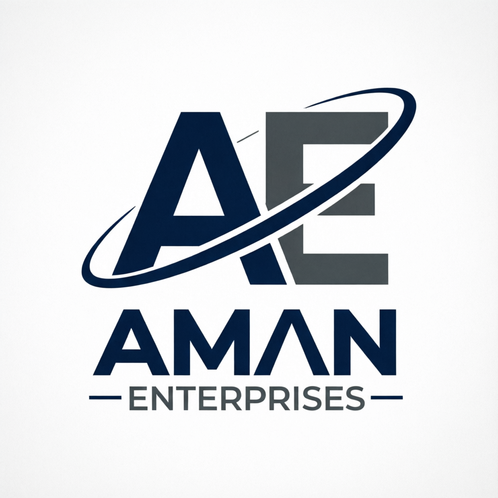 Aman Enterprises Logo - Electronics & Mobile Shop New Delhi