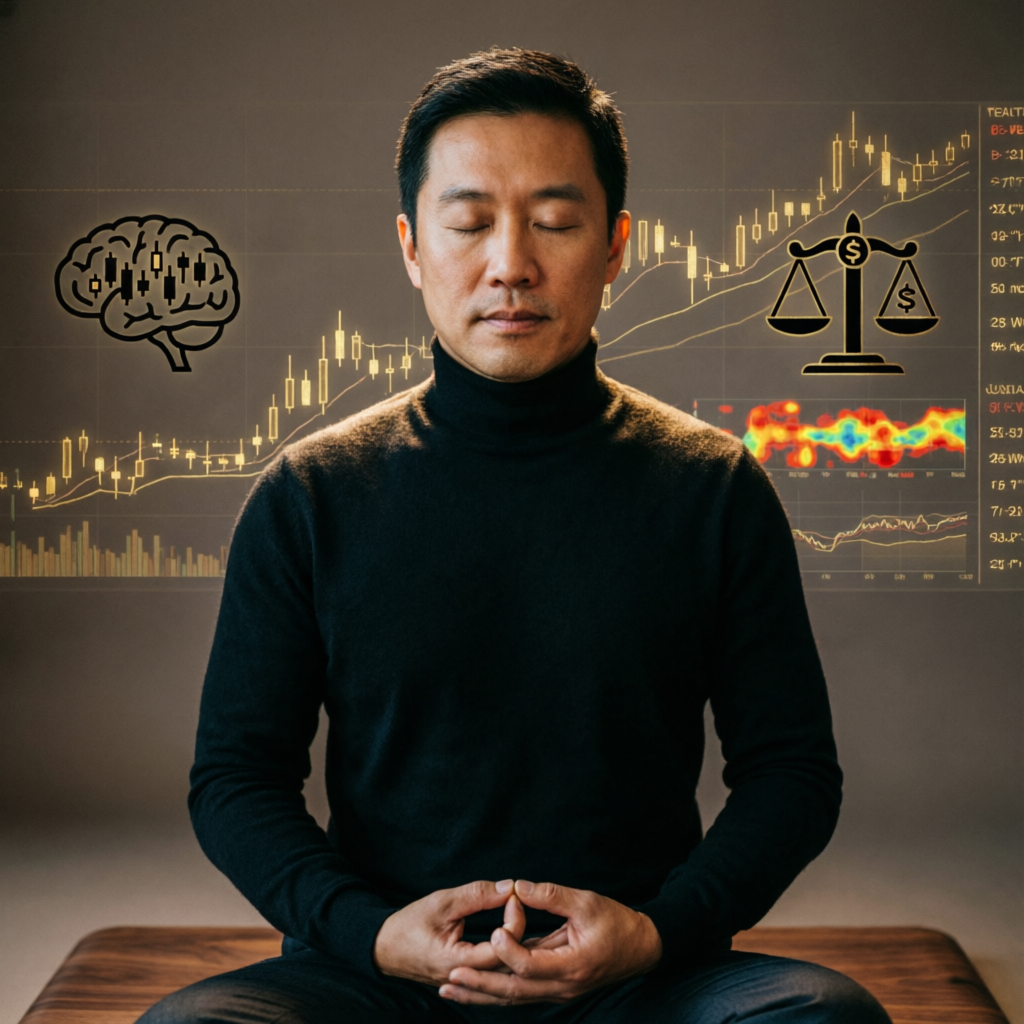 Trading psychology and discipline concept for prop firm success