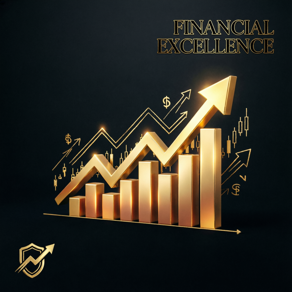 Financial excellence chart showing Apex 100K account growth potential