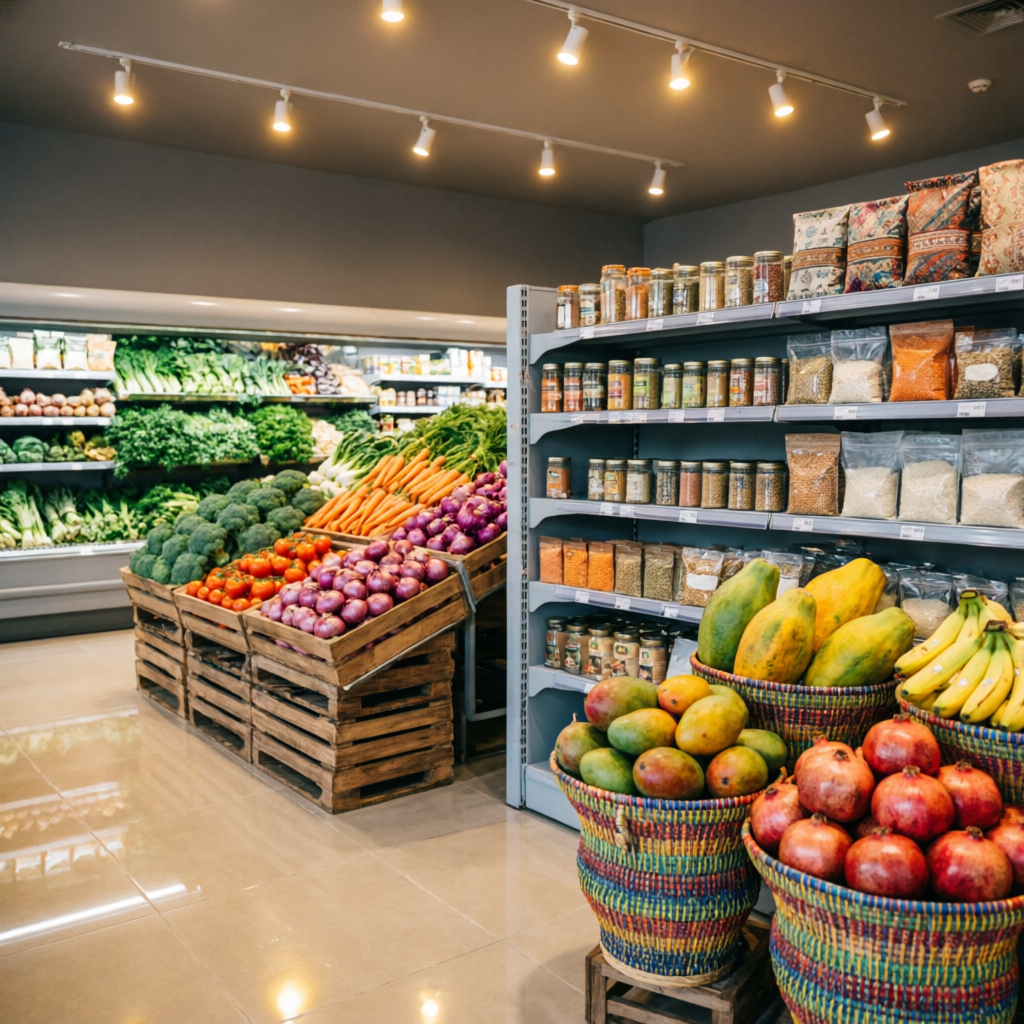 Metro Supermarket fresh vegetables and grocery store in Uttam Nagar New Delhi