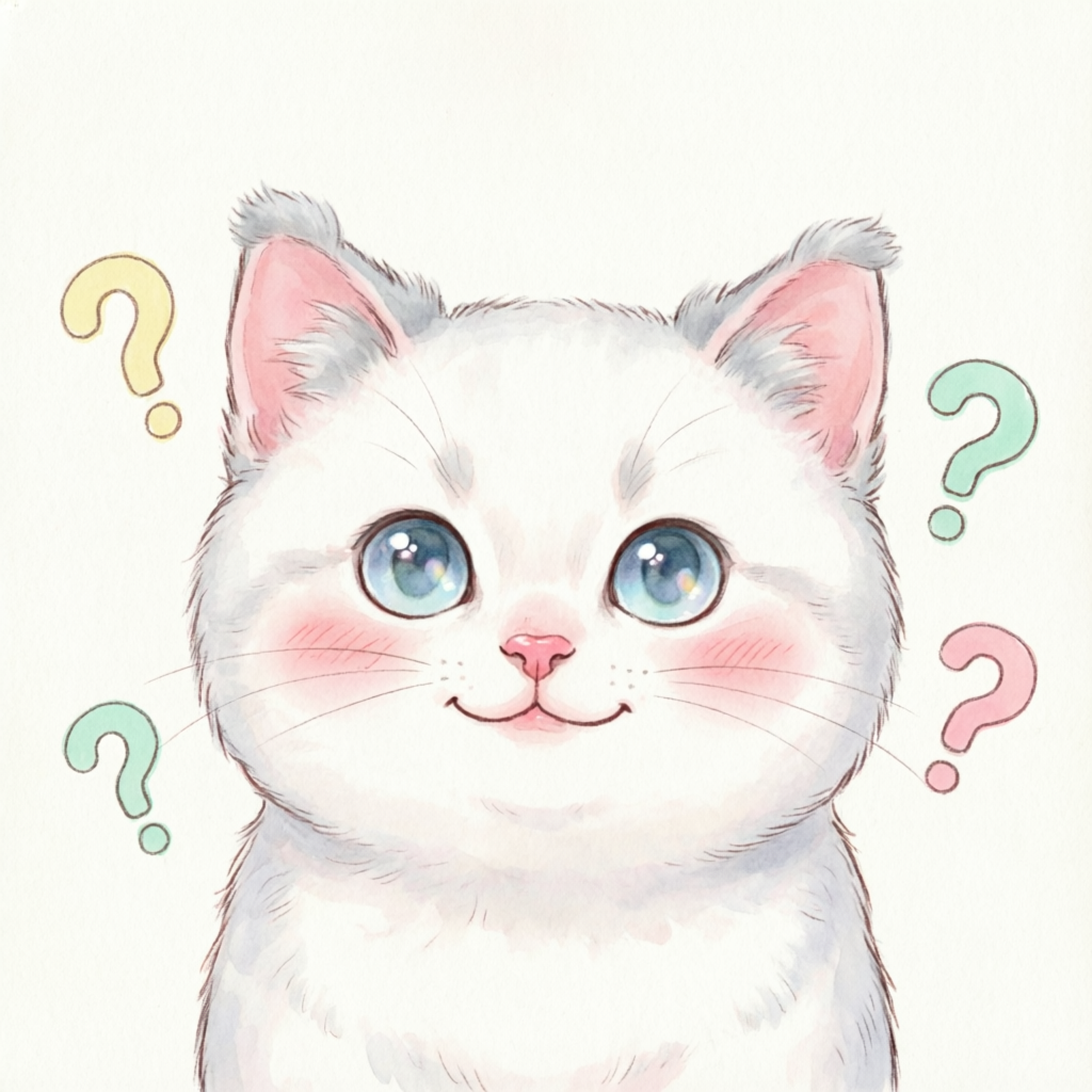 Cute cat illustration for breed quiz