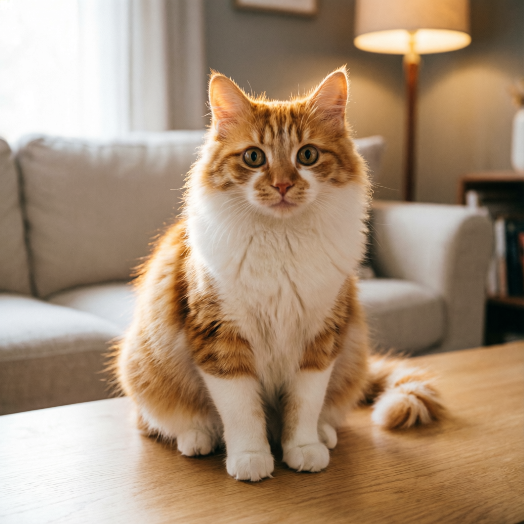 Fluffy cat portrait