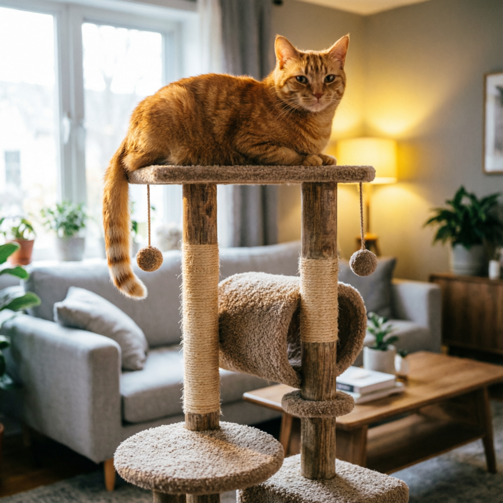 Cat on tree