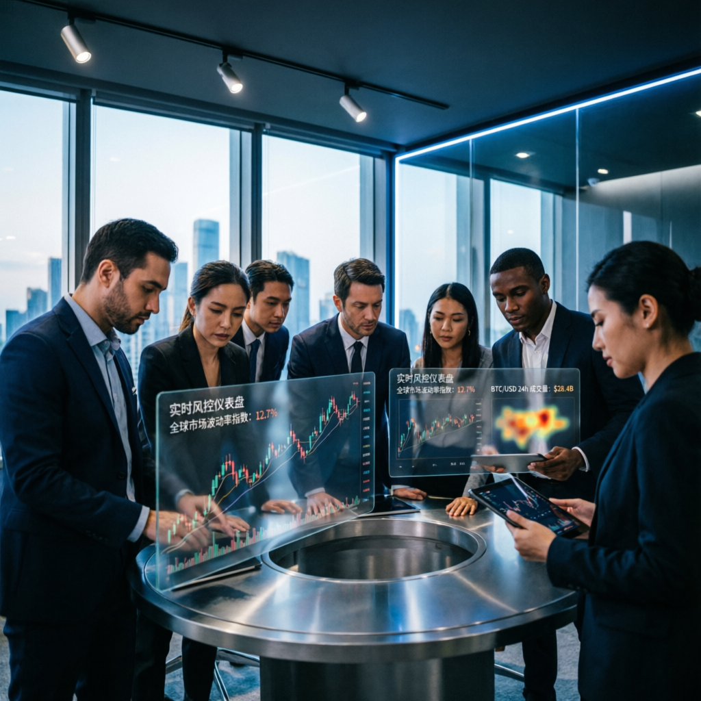 Professional trading team analyzing My Funded Futures strategies and risk management