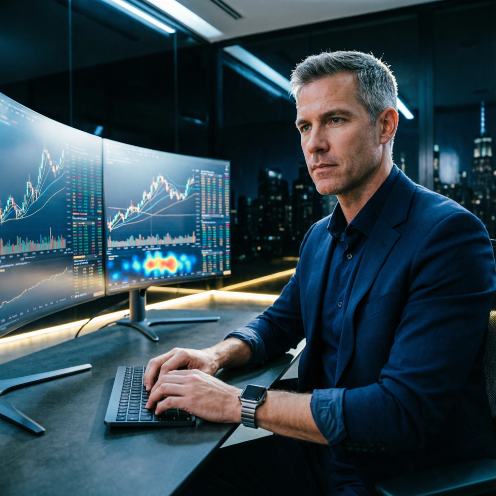 Professional futures trader analyzing My Funded Futures pricing and trading charts
