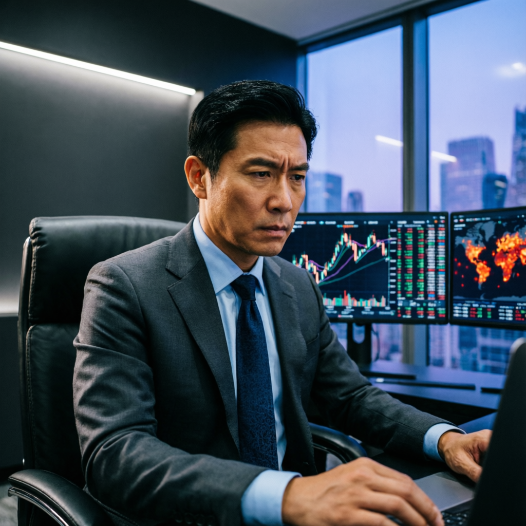 Professional trader analyzing Topstep trading combine charts