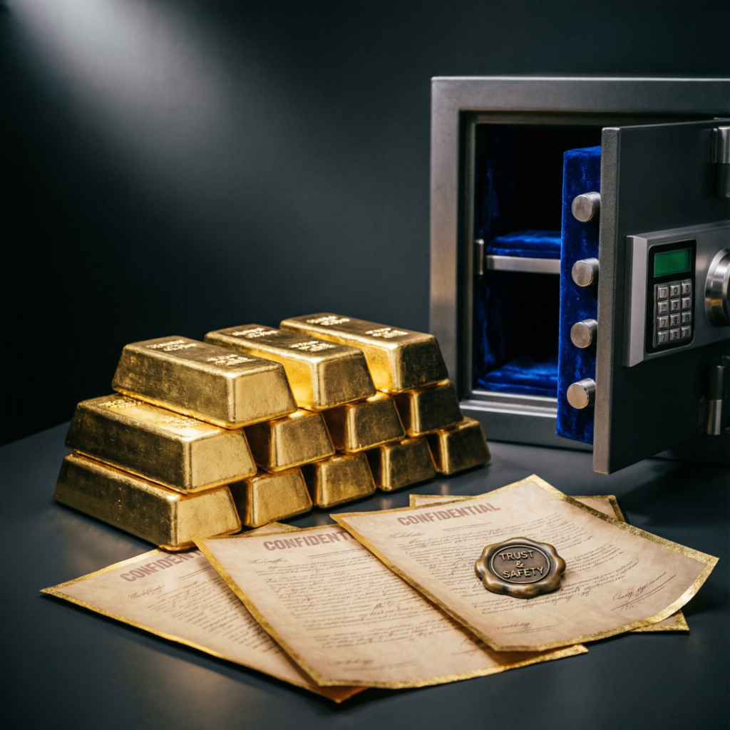 Secure trading vault representing verified portfolio performance