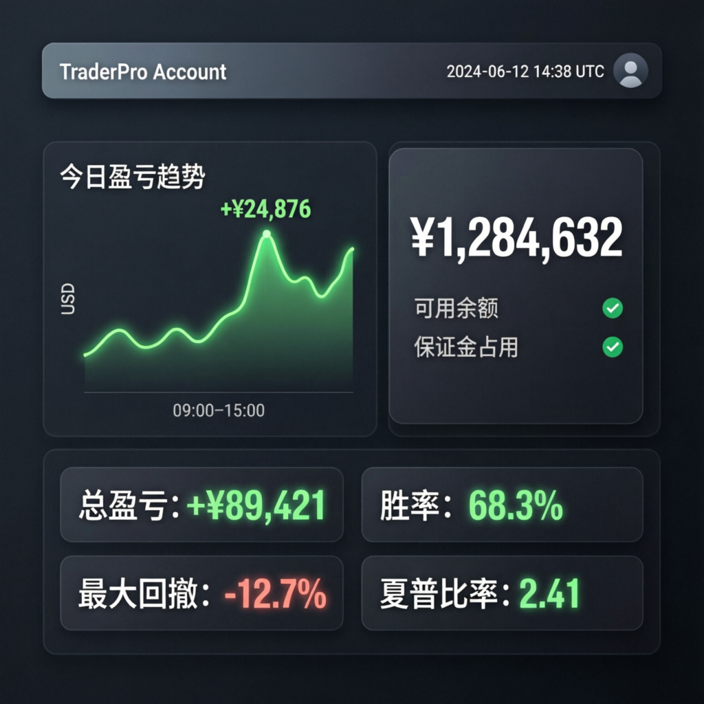 Topstep funded account dashboard showing scaling growth metrics