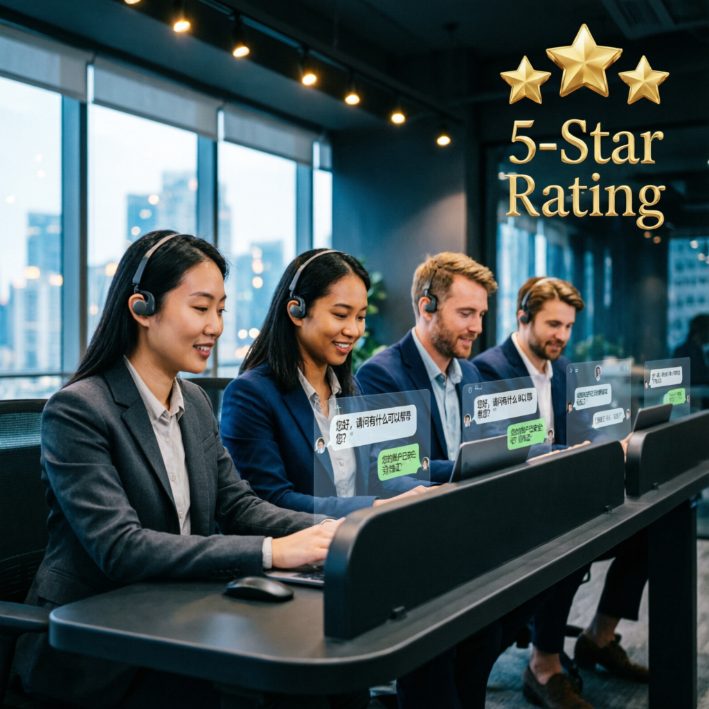 5-star customer service team providing excellent prop firm passing service support