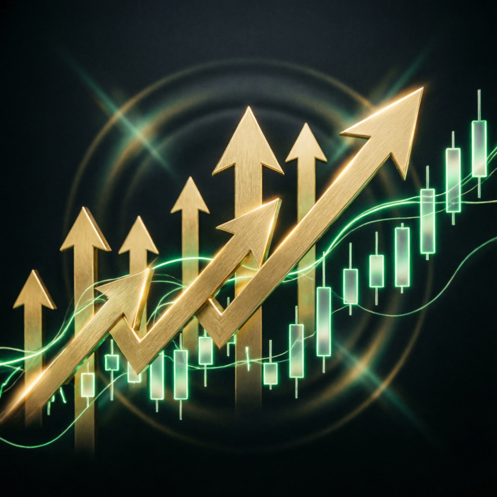 Financial growth visualization showing successful prop firm challenge passing results