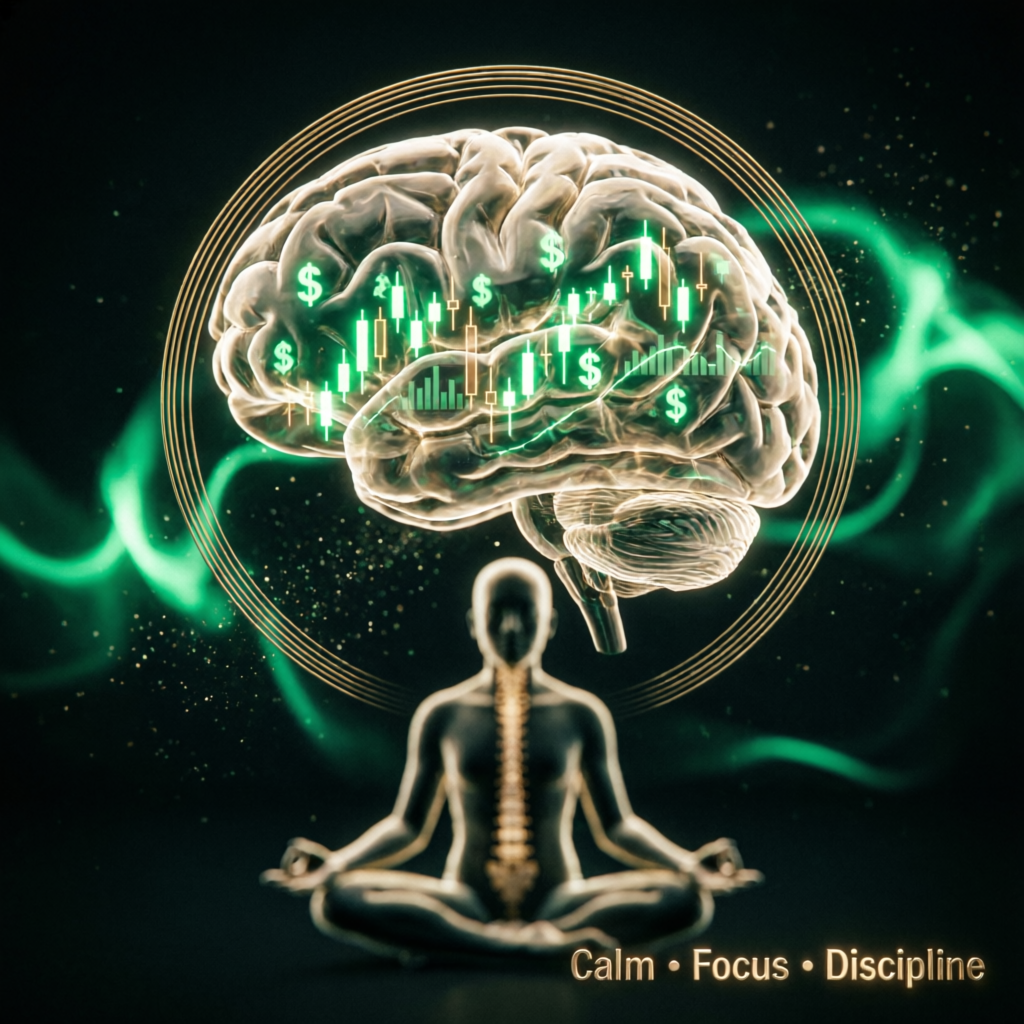 Trading psychology and discipline concept for professional forex account management