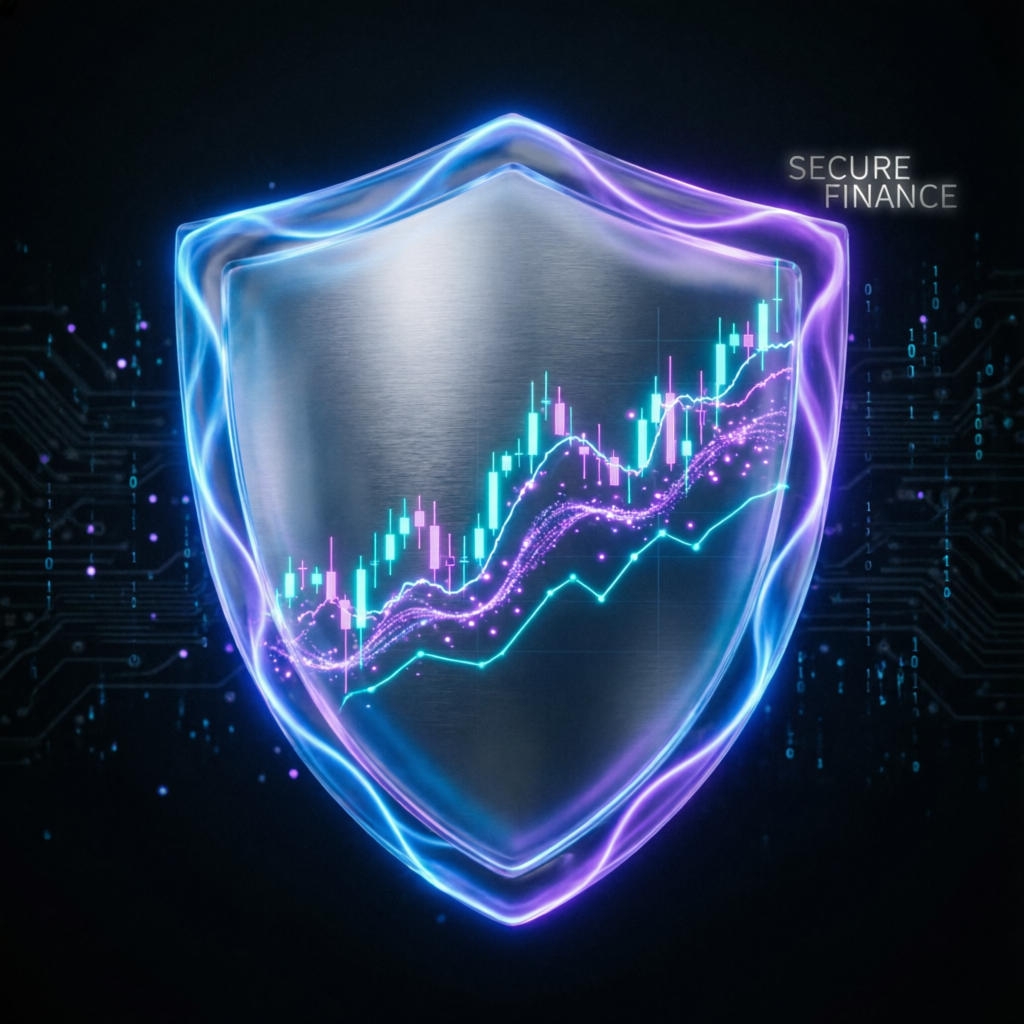 Secure finance shield protecting trading operations