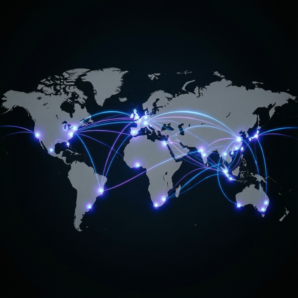 Global forex market network visualization