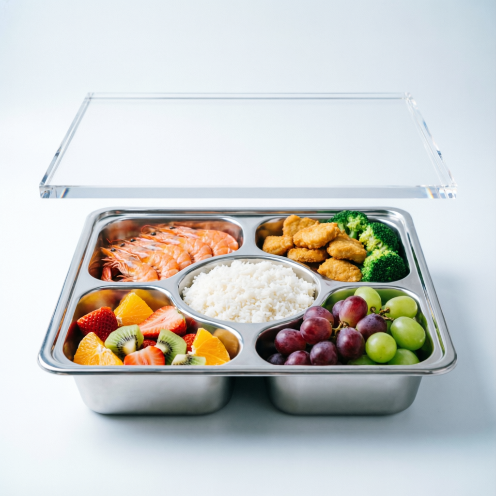 CMT5 Rectangular Meal Trays - With Food and Lid