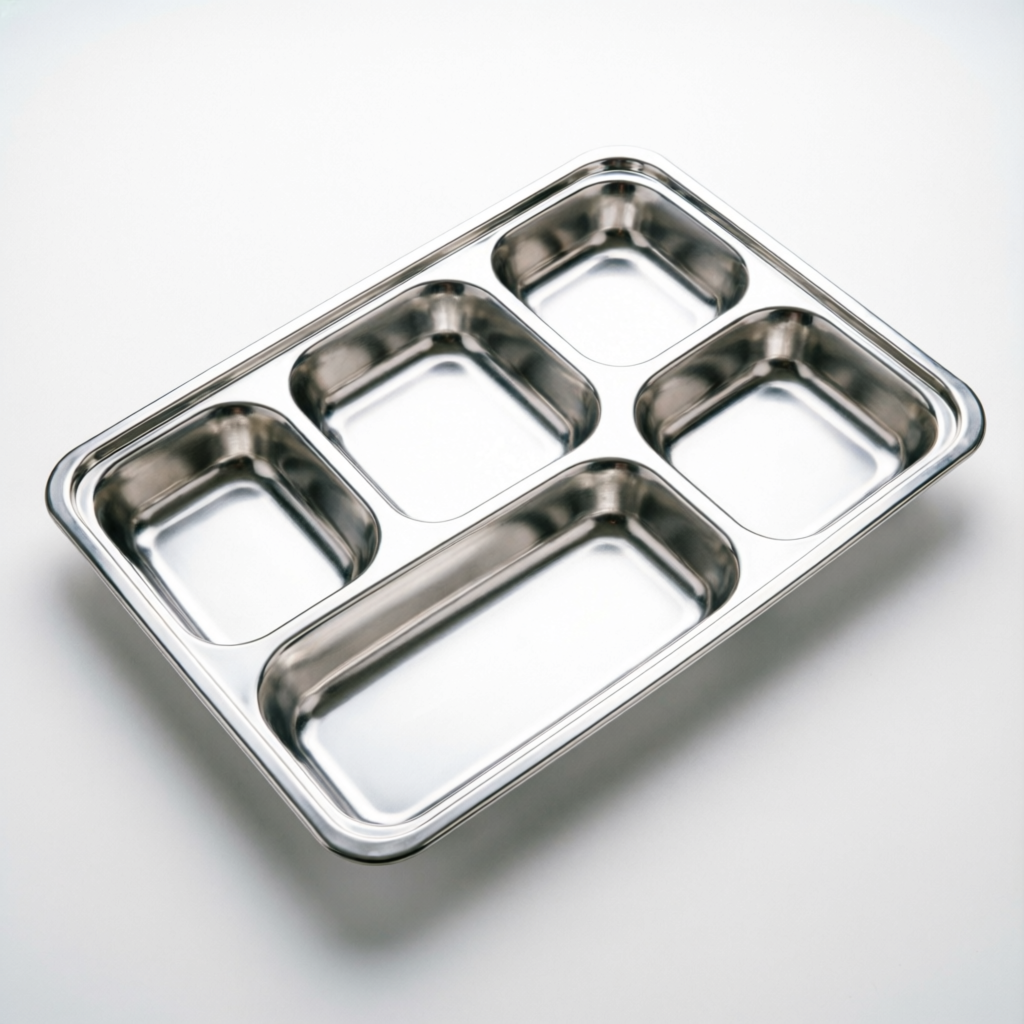 CMT5 Rectangular Meal Trays - Angled Top View