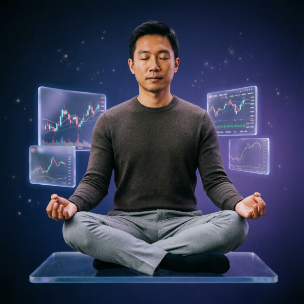 Trading psychology and discipline visualization with calm trader