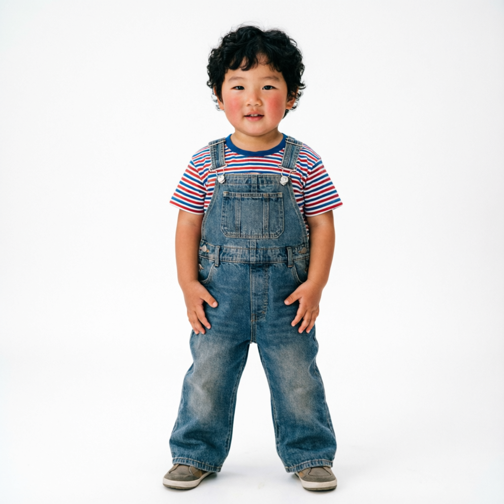 Trendy toddler clothes for boys denim overalls daily wear