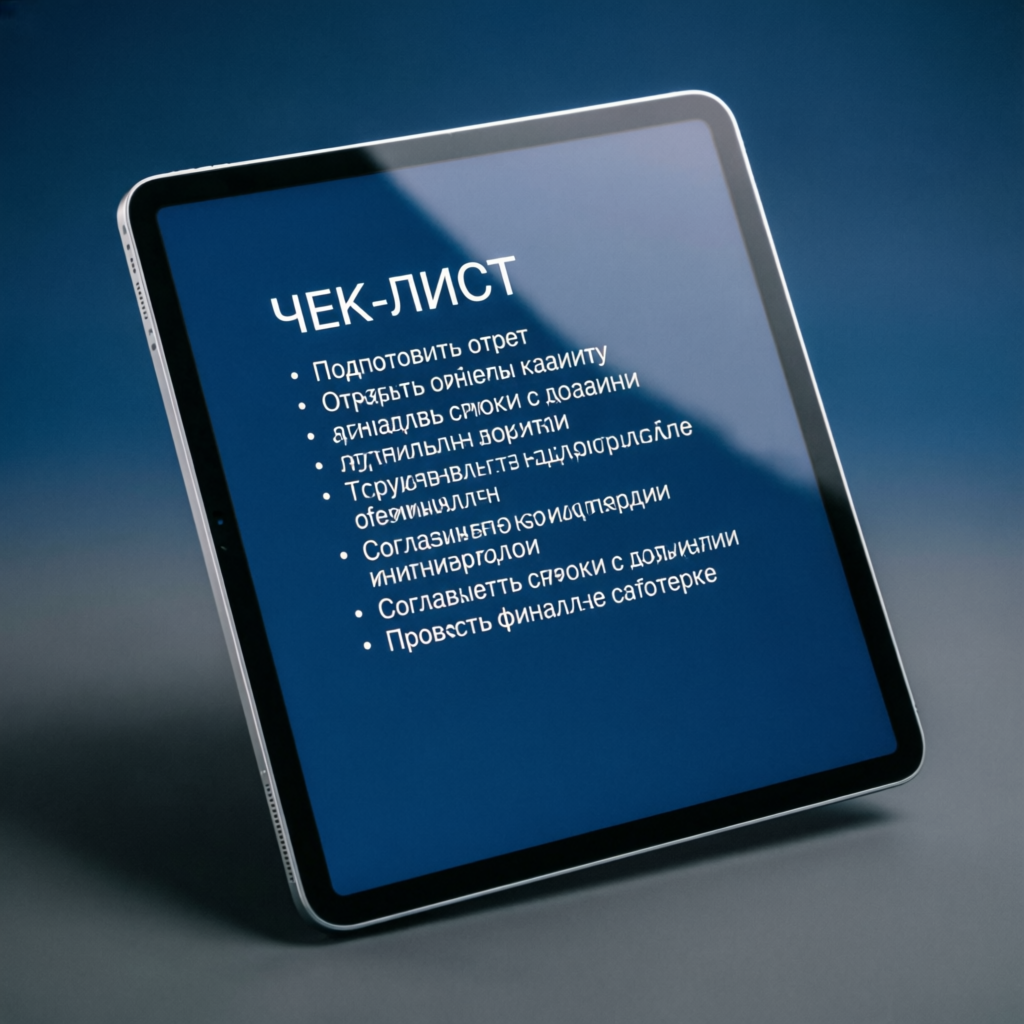 3D Mockup Checklist on iPad