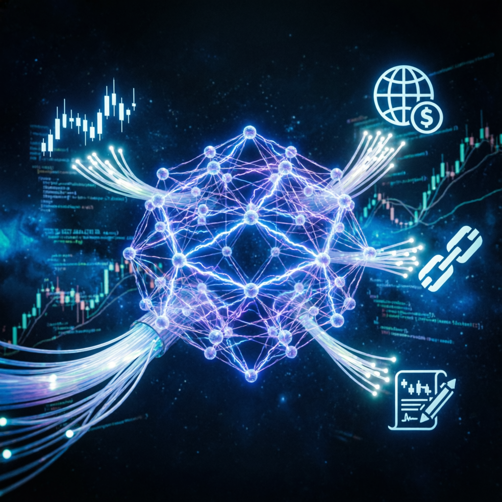 AI automation trading system with neural network visualization