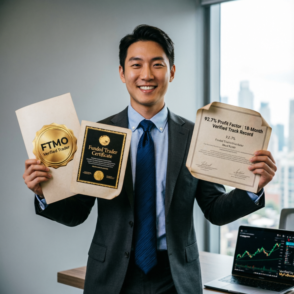 Funded trader with verified certificates and performance reports