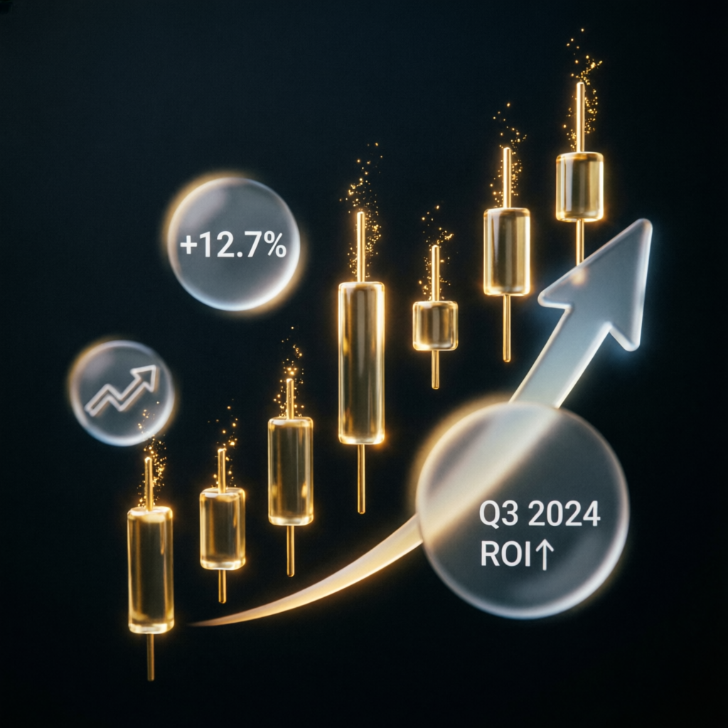 Financial growth visualization showing Topstep revenue growth and profitability
