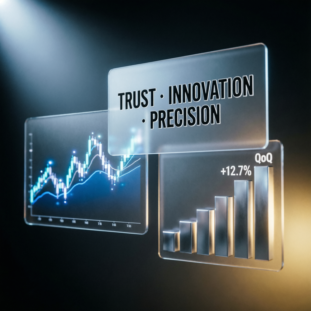 Trust innovation precision concept for prop firm trading services
