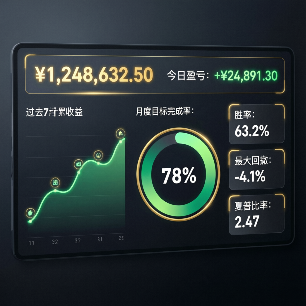 Apex Trader Funding dashboard showing profit metrics and performance analytics