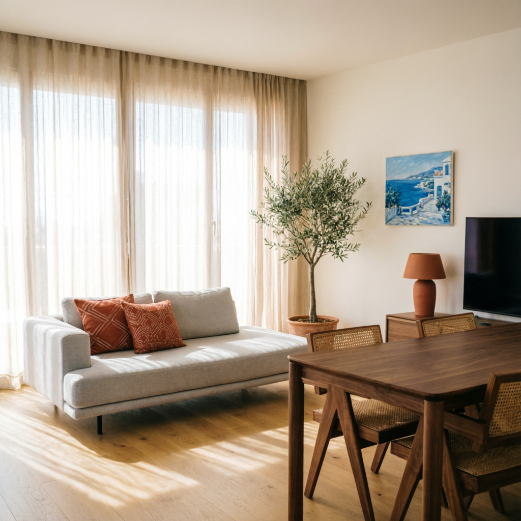 Interior residencial acabado tras intervención de reforma y mantenimiento