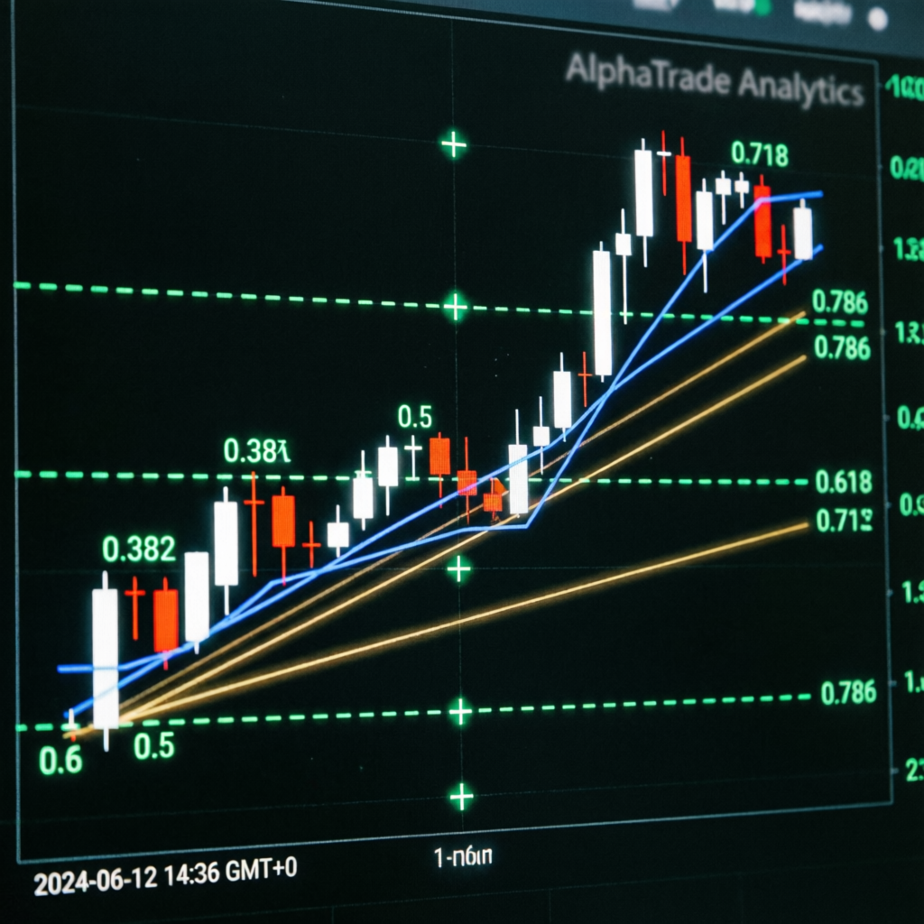 Advanced forex trading chart with technical analysis and fibonacci levels