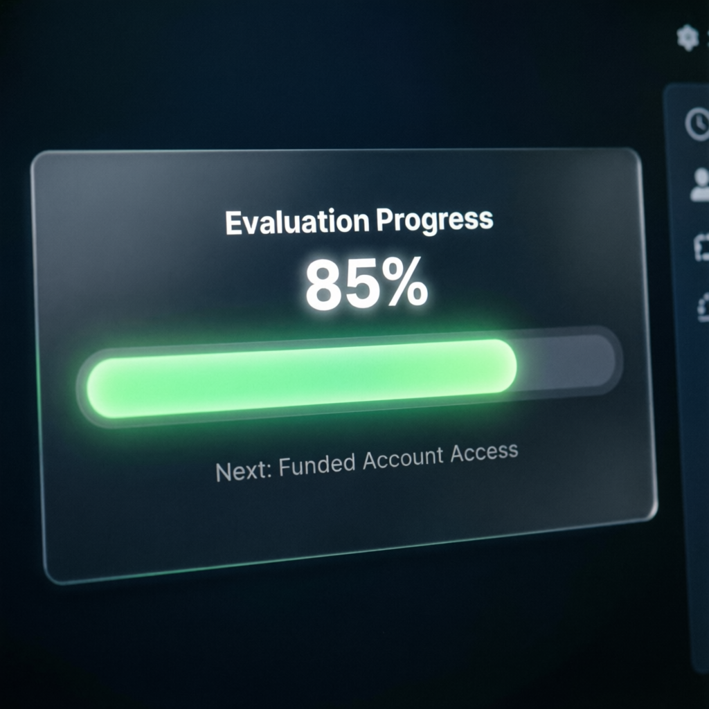 Evaluation progress showing 85% completion